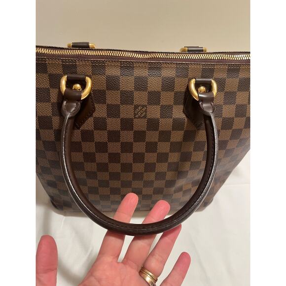 Louis Vuitton Saleya MM Damier Ebene Tote EXCELLENT Shoulder Bag Brown Leather - Picture 16 of 16